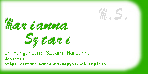 marianna sztari business card